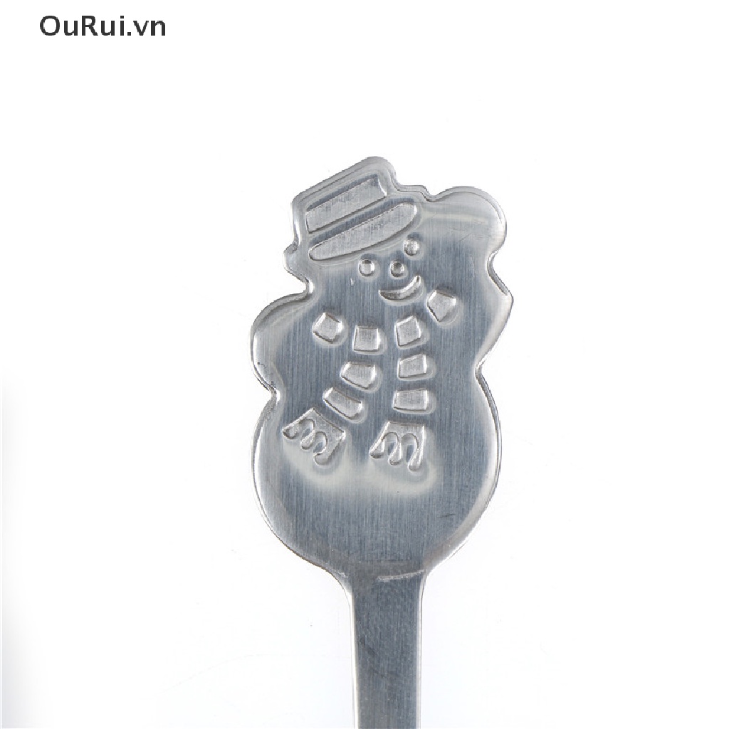 {RUI} 4pcs Christmas Stainless Steel Coffee Spoons Tea Spoons Dessert Snacks Teaspoon {OuRui.vn}