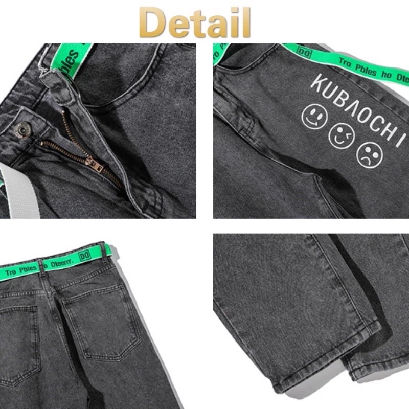 Quần Jeans Ống Rộng Dáng Suông,Thời Trang  Unisex,Quần Bò Baggy From Rộng Nam Nữ, -QJ019-Chất Vải Jeans Dầy Dặn