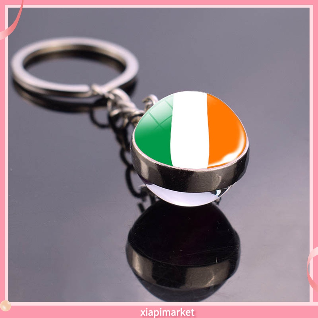 Xia| Móc Khóa Hình Lá Cờ Nước Anh/ Pháp Chống Phai Màu Tiện Dụng Cho Nam Và Nữ