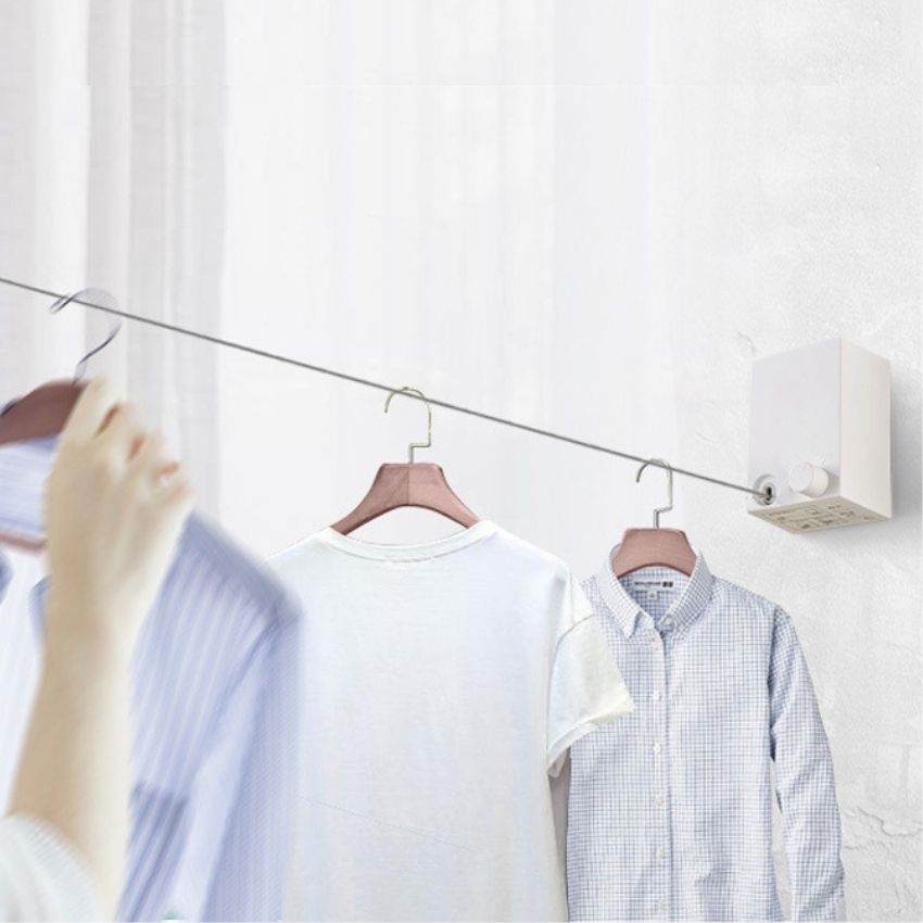 Dây Phơi Thông Minh Thu Gọn Dài 4,2 Mét, Chịu Lực 20Kg, Thông Minh Tiện Ích,Thu Lại Gọn Gàng Dây Inox Không rỉ sét