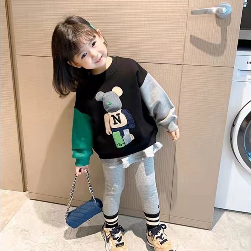 Áo Thun sweater In Họa Tiết Hoạt Hình Dễ Thương Cho Bé Gái Từ 1-9 Tuổi