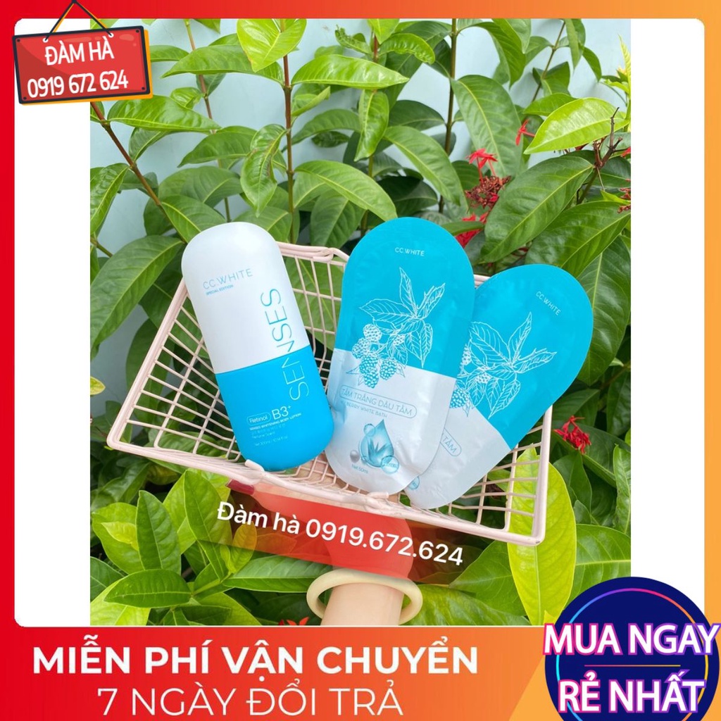 Kem body SENSES tặng tắm trắng dâu tằm sẵn