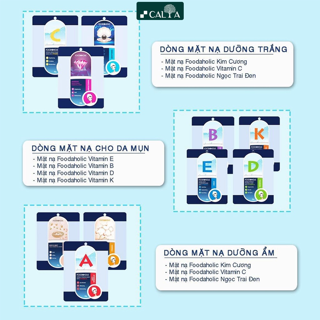 Mặt Nạ Foodaholic Cấp Ẩm, Sáng Da, Giúp Da Căng Mịn, Chăm Sóc Da Toàn Diện Essential Mask 23g