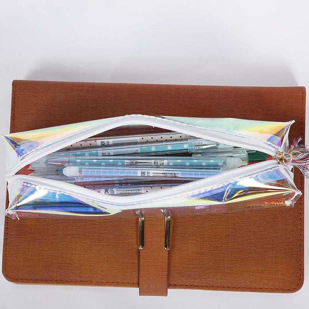 Túi Đựng Bút Bằng Da PU Lấp Lánh DIY Cho Nữ Ốp