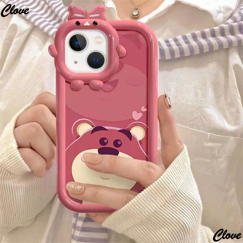 Ốp Điện Thoại Họa Tiết Giáng Sinh / Quả Dâu / Chú Gấu Dễ Thương Cho Iphone 11 120k 13prom8 7iPhone6 DFXV