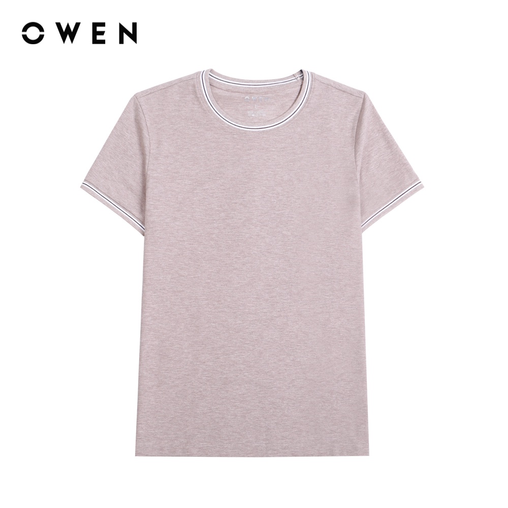OWEN - Áo thun T-Shirt Body Fit màu Nâu nhạt - TSN220970
