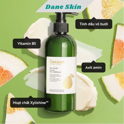 COMBO dầu gội bưởi Cocoon 500ml, xả bưởi Cocoon 310ml - giúp phục hồi tóc hư tổn, làm giảm gãy rụng, khô xơ