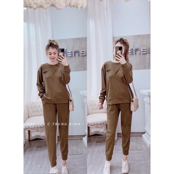 BỘ NỈ NHUNG THU ĐÔNG NỮ
