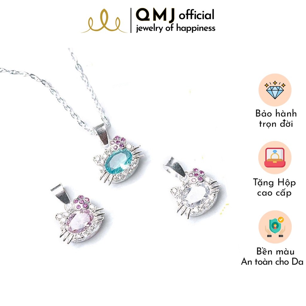 Vòng cổ bé gái Mèo Đáng yêu bạc 925 cao cấp QMJ Q419