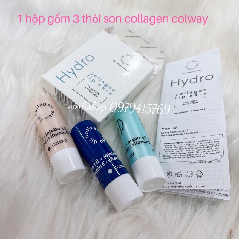 (đủ bill) Son Dưỡng Môi Collagen Colway Cho da môi nứt nẻ, bong tróc hàng nội địa balan