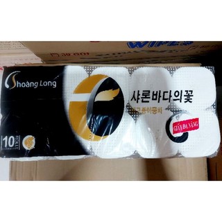 Giấy vệ sinh 10 cuộn không lỏi hoàng long.