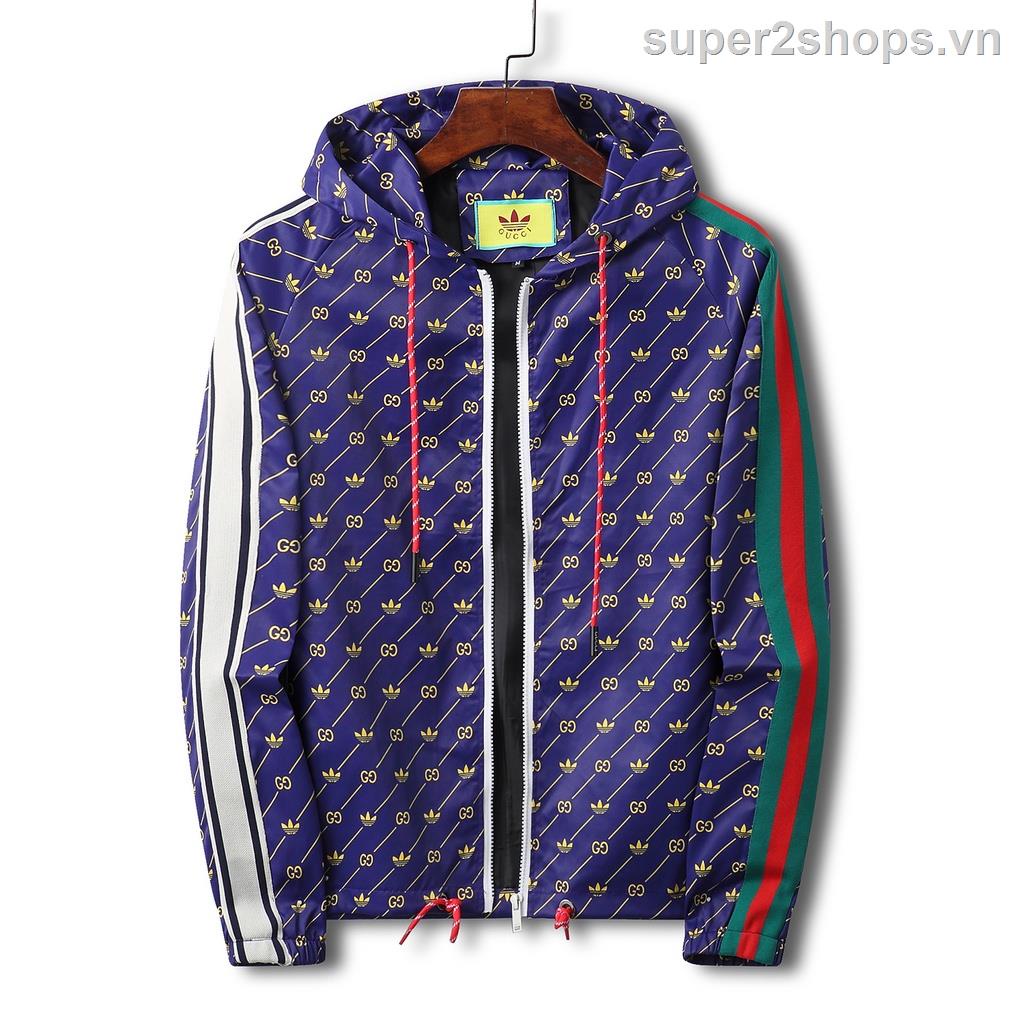 Mới_gucci Áo Khoác bomber In Có Mũ Trùm Đầu S-XXXL PP132 Cho Nam