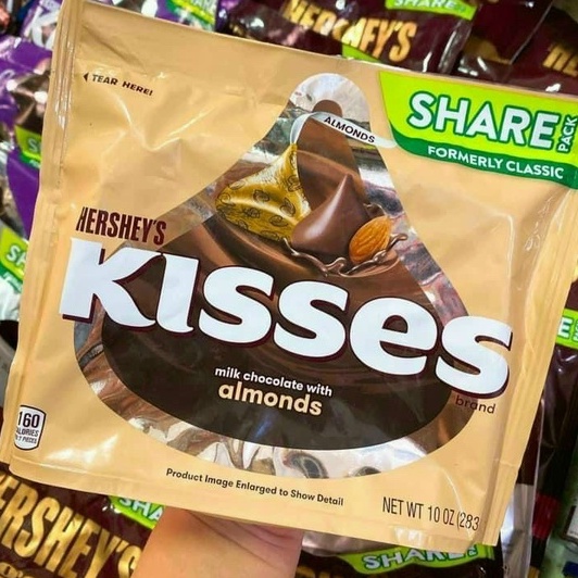 Kẹo Socola Hersheys Kisses Ú túi 283gr Mỹ - Date T3/2024