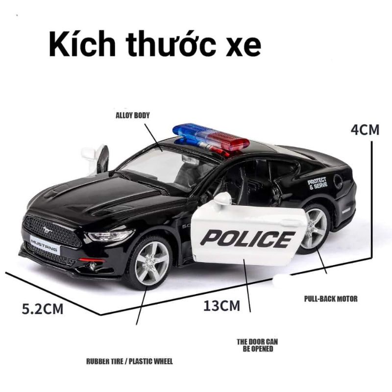Mô hình xe cảnh sát đúc kim loại cao cấp tỉ lệ 1:36