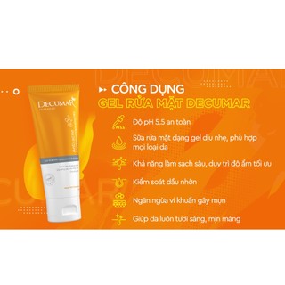 Decumar Clean Gel rửa mặt ngăn ngừa mụn