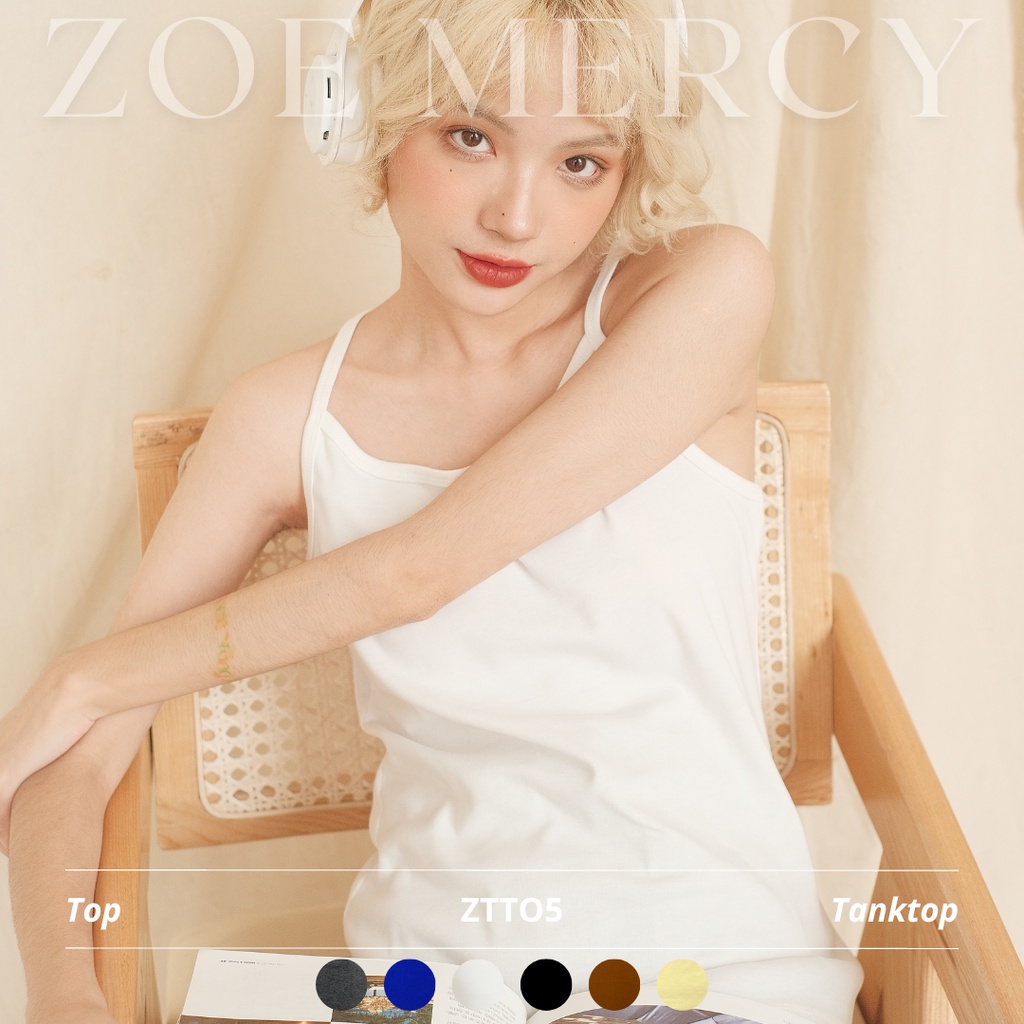 [SẴN]- Áo tanktop form dài chất cotton 4 chiều ZOE MERCY | Tanktop (ZTT05)