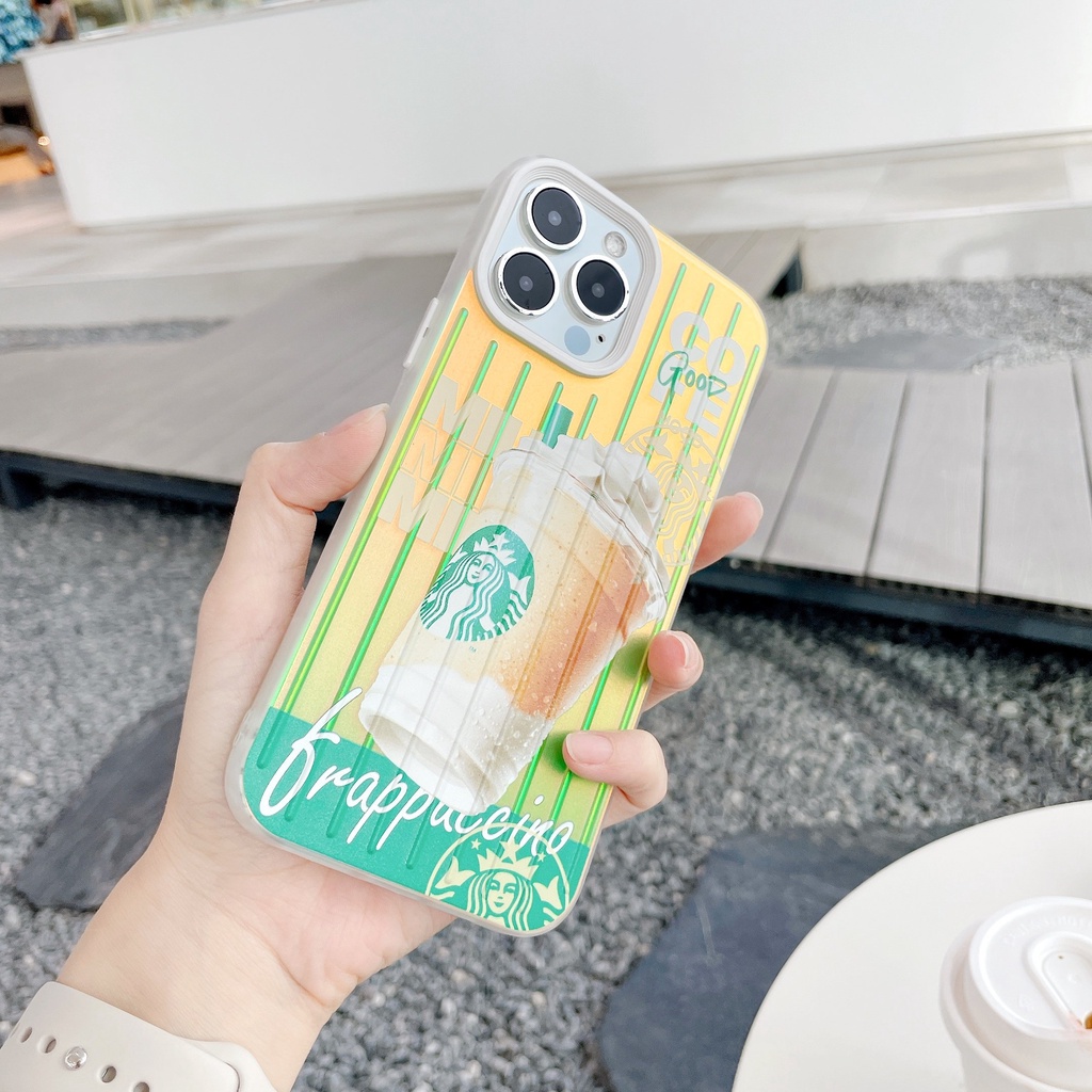 Ốp Điện Thoại TPU Mềm Chống Sốc Màu Laser In Họa Tiết Đơn Giản 2 Trong 1 Cho iPhone 14 13 12 11 Pro Max XR XS 14 Plus