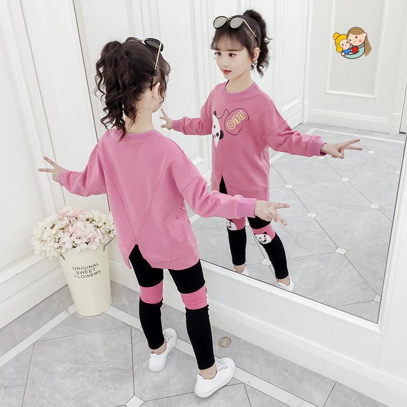 Set Đồ Thời Trang Xuân Thu 2022 Hai Món Phong Cách Mới Cho Bé Gái
