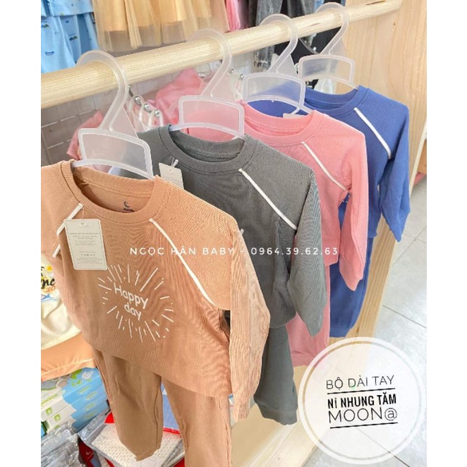 (Sale20%) Bộ dài tay chất nỉ tăm Moon