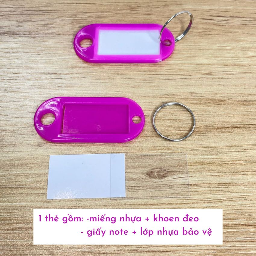 Thẻ Ghi Nhớ Nhãn Tag Name Ghi Chú Vali Móc Chìa Khoá, Đánh Dấu Số Phòng Nhiều Màu Sử Dụng Lại Nhiều Lần BENRI SHOP
