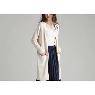 Cardigan len thỏ dáng dài