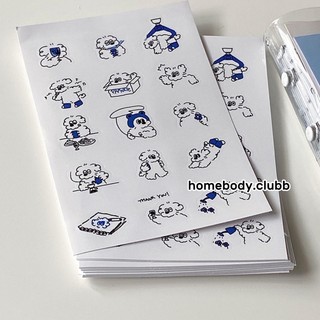 Homebodyclubb | Prankie Home pvc sticker sheet basic Hàn Quốc hình dán trang trí