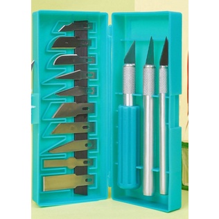 Dao trổ Mont Marte 13 đầu lưỡi, Mont Marte Hobby Knife Set SK5 Blades 13pc Shop VPPMIAN