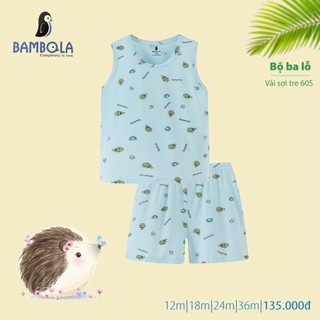 Bộ ba lỗ trẻ em Bambola vải sợi tre, vải Modal và tăm Modal cho bé từ 12 tháng đến 36 tháng