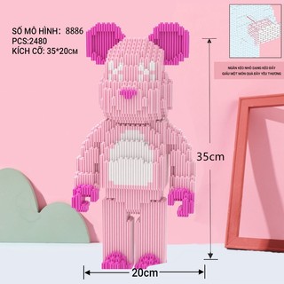 bearbrick small piece brick assembly parallel toy children's puzzle