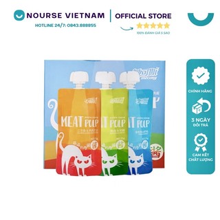Súp thưởng cho mèo Meat Pulp Soup thưởng nắp vặn dinh dưỡng cho mèo tăng cân AV09