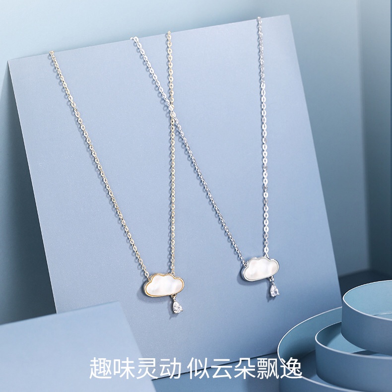 Vòng cổ Mặt Hình Giọt Nước Vỏ Sò Đám Mây Phong Cách Nhật Hàn Cho Nữ