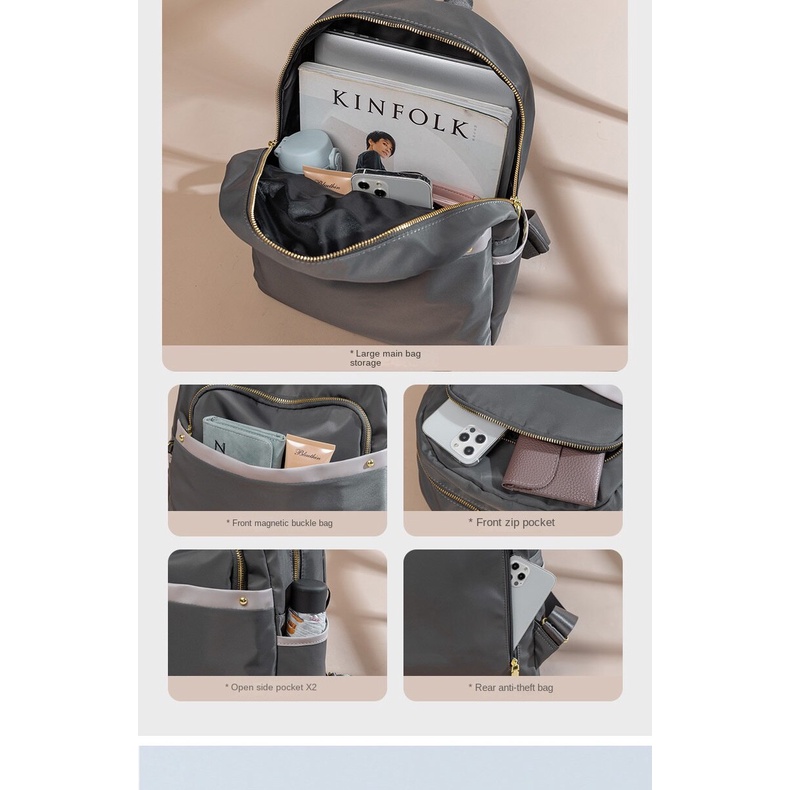 Balo Vải Oxford Đựng Laptop 14 Inch Thời Trang Cho Nữ