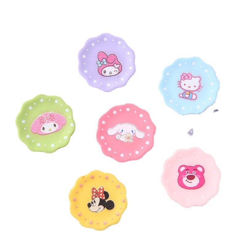 Mới Đĩa Đồ Ăn Ba Chiều Bằng Nhựa resin DIY Cho Nhà Búp Bê
