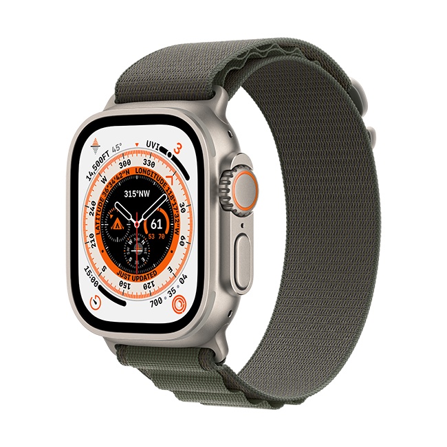 Apple Watch Ultra LTE 49mm Titanium Case with Alpine Loop - Small