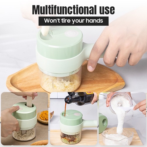 Máy Xay Cắt Lát Tỏi Ớt Rau Củ Thực Phẩm Đa Năng Mini Cầm Tay Thái Lát Cao Cấp