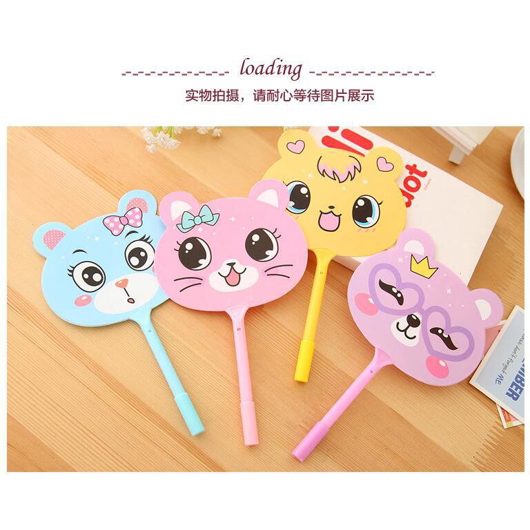 Y&amp;X Bút Bi Mực Xanh Thiết Kế Kiêm Quạt Cầm Tay Tiện Dụng