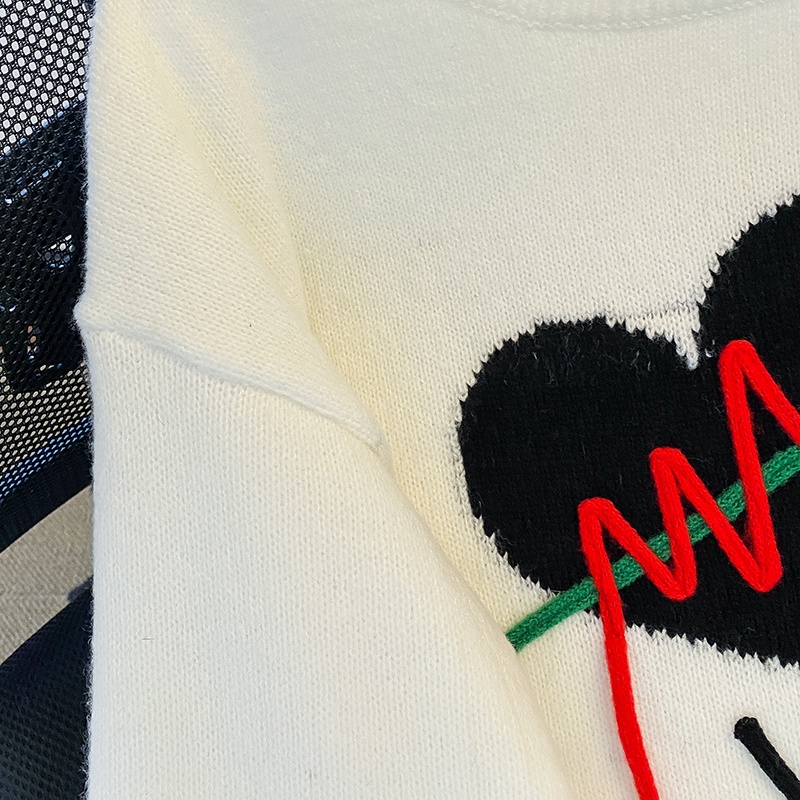 Áo sweater Dệt Kim Thiết Kế Hình Hoa Trái Tim Ba Chiều Cho Nữ