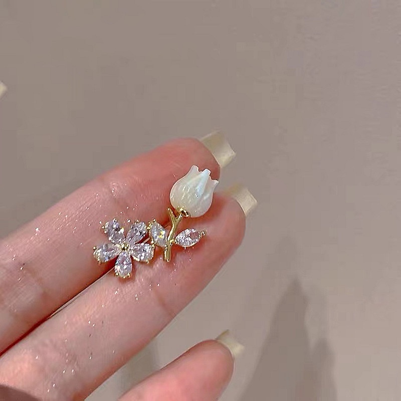Bông Tai Mạ Vàng 18K Đính Đá Zircon Phong Cách vintage