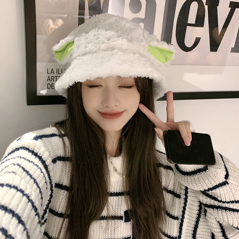 Mũ Tai Bèo Phủ Lông Giữ Ấm Thiết Kế Tai Cừu Dễ Thương Dành Cho Học Sinh