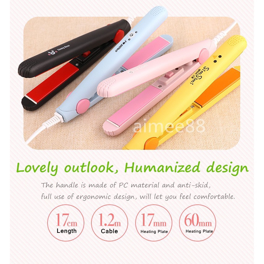 Máy Duỗi / Uốn / Duỗi Tóc Điện mini Hai Công Dụng MM Cho Nữ Sinh