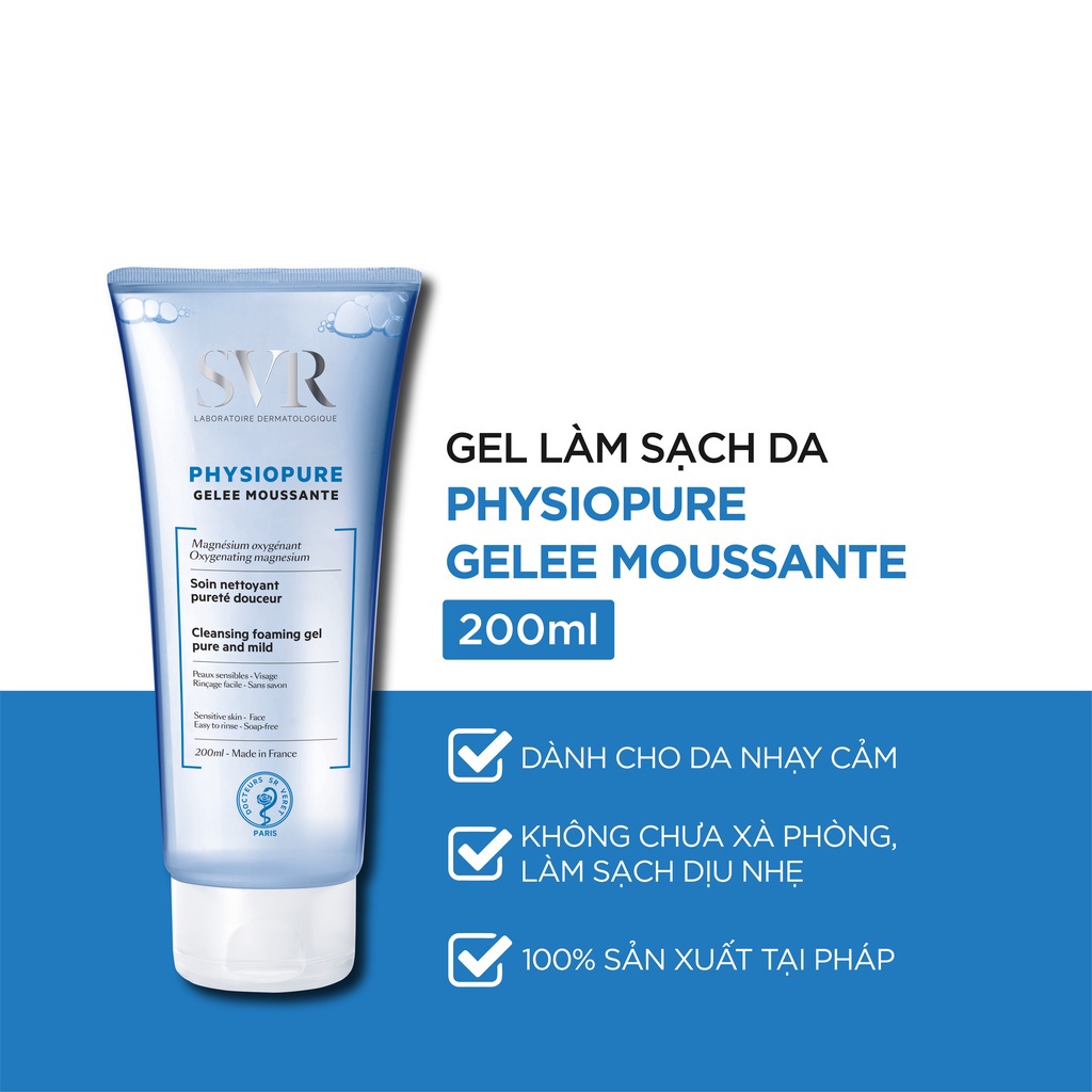 Sữa Rửa Mặt SVR Cho Da Nhạy Cảm - SVR PHYSIOPURE Gelee Moussante Gel Srm 55ml - 200ml