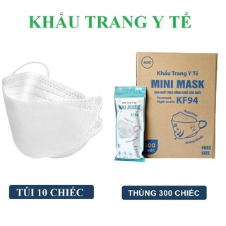 THÙNG 300 CHIẾC KHẨU TRANG 4D KF94 Mini Mask TCHQ