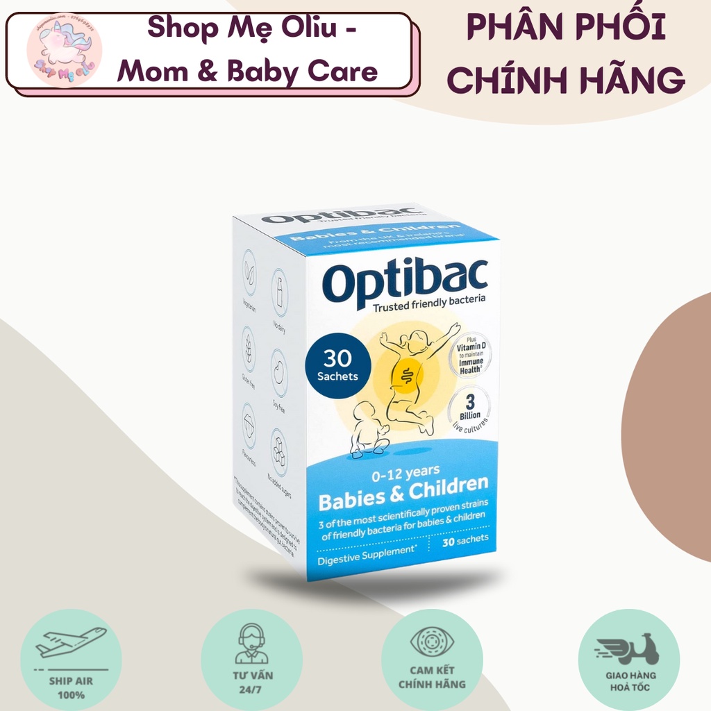 Men vi sinh Optibac Babies & Children 30 gói