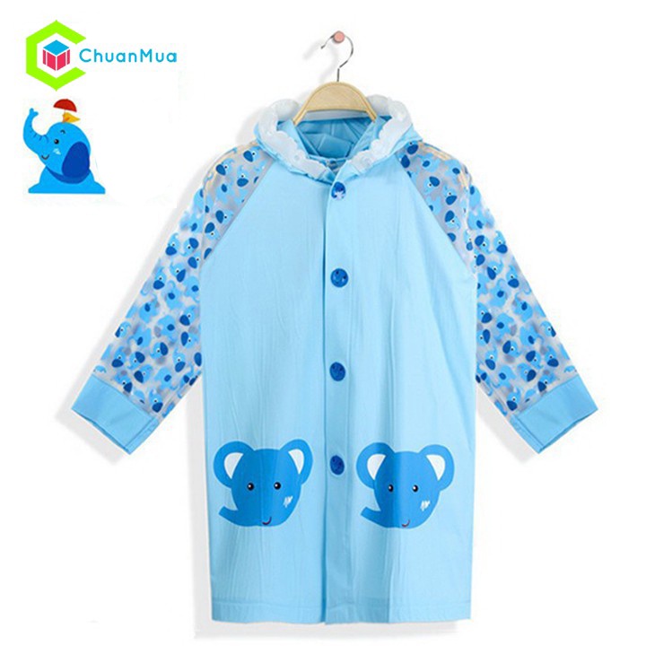 Áo Mưa Trẻ Em Hình Thú Ngộ Nghĩnh Đáng Yêu Thiết Kế Mang Balo Tiện Dụng
