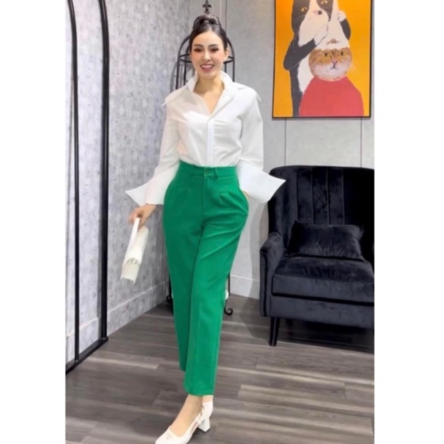 Quần baggy nữ 7 màu, Chất tuyết hàn, mềm mại đứng fom, không nhăn, không co