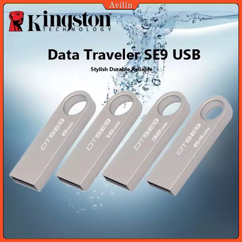 Usb Kingston SE9 2.0 1tb 2tb 512gb 256gb 128gb 64gb 8gb 16gb 32gb Bằng Kim Loại Có Móc Khóa