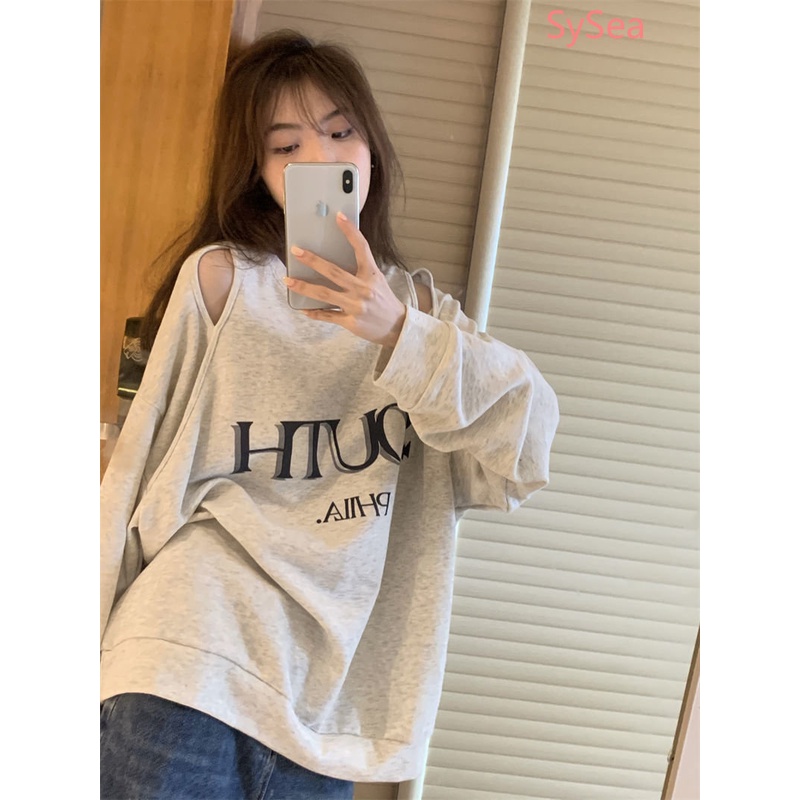 Áo Nỉ In Chữ Thiết Kế Tối Giản Thời Trang Mùa Thu Hàn Quốc Cho Nữ