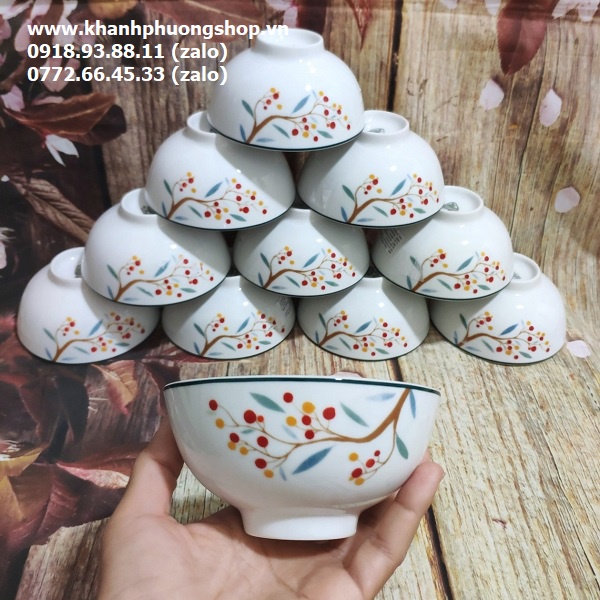 Chén tô dĩa sứ Quả Đầu Mùa sứ Minh Long - chén tô dĩa sứ minh long quả đầu mùa