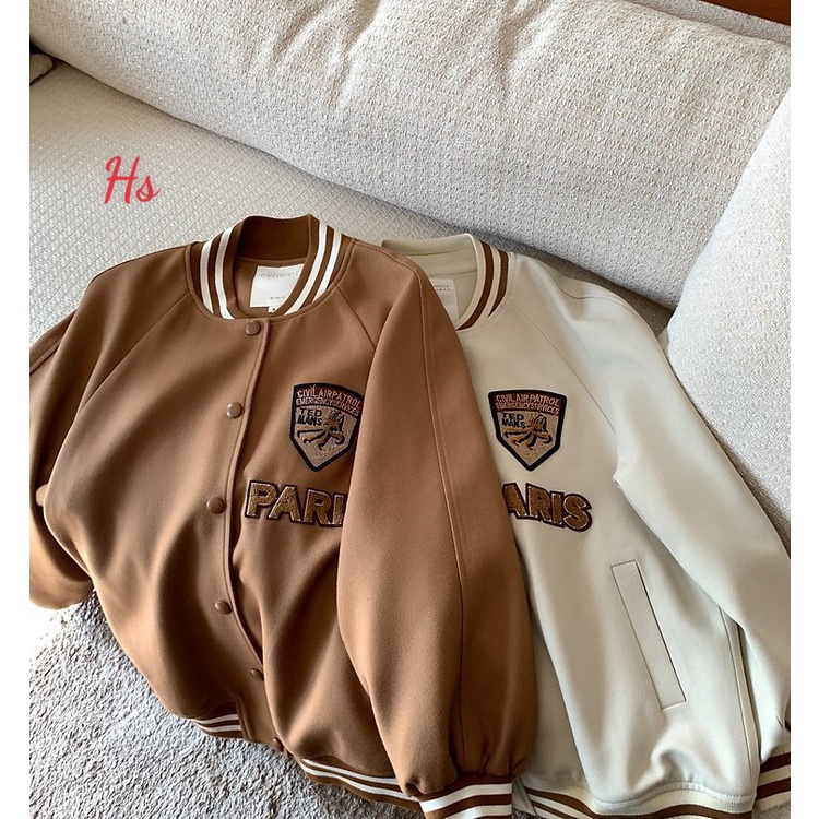 Áo Khoác Bomber Nỉ Form Rộng Dày Dặn Dành Cho Nam Nữ Unisex