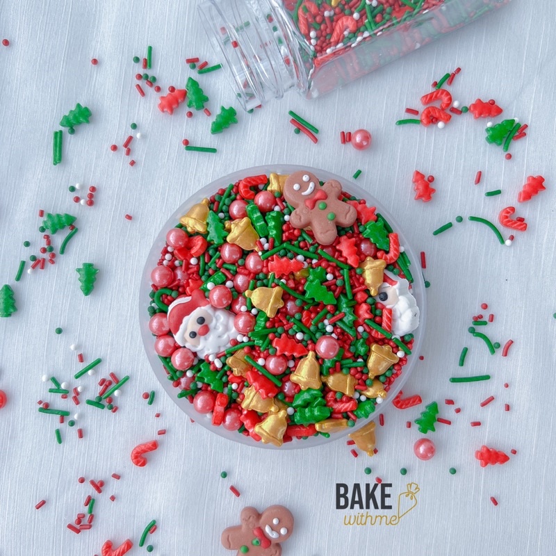 Kẹo bông đường, kẹo trang trí ông già noel cho giáng sinh